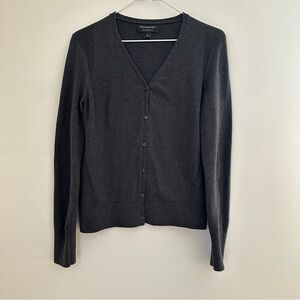 Banana Republic Cashmere Blend Gray Button-Up Cardigan